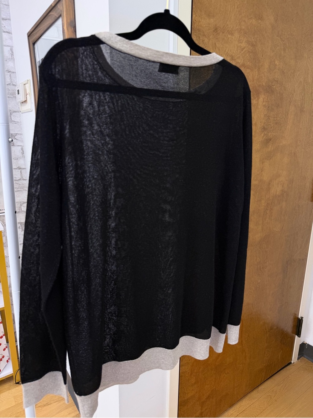Dries Van Noten Sheer Black Lightweight Sweater W Silver Trim EUC - Picture 7 of 16